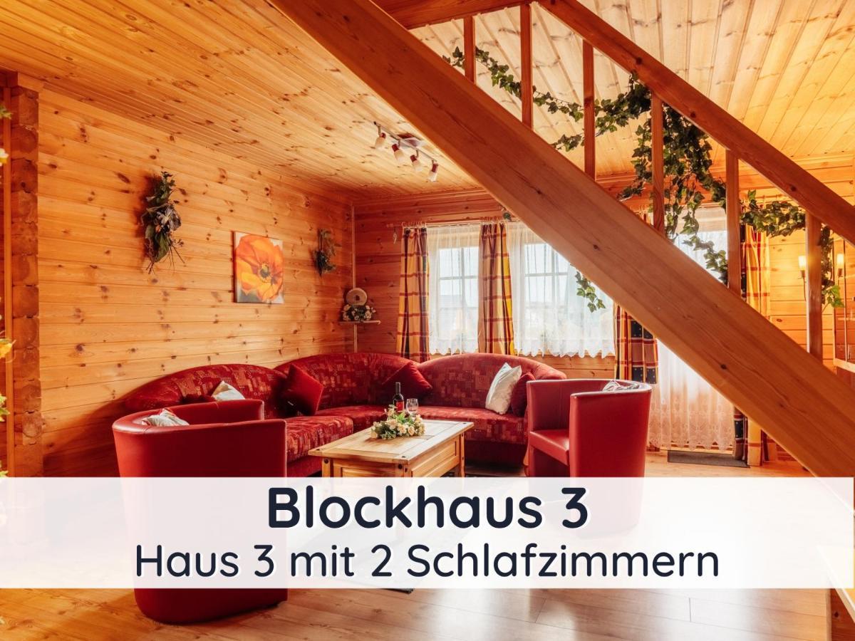 Der Fuchsbau - 3 Separate Blockhaeuser - Ruhige Lage - 50M Bis Zum Wald - Eingezaeunter Garten Villa Bad Sachsa Exteriör bild